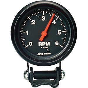 2-5/8" тахометр, 6,000 RPM, BLACK AUTO METER #2891 TachometerMini Tach
