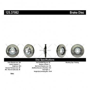 125.37082 Тормозные диски Premium PORSCHE перед левый 