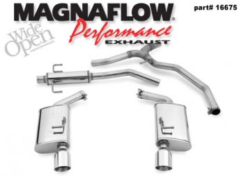FORD FUSION 3.0L Stainless Cat-Back System PERFORMANCE EXHAUST V6 3.0L Front Wheel Drive 4 x 9 x 14 in. Muffler, 2.25 in. Tubing, 4 in. Tip; DUAL REAR EXIT
