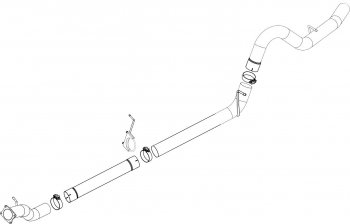 49-44026 Afe Power Выхлопная система Cat-Back 4.0" GM Dsl Truck 11-14 6.6L без глушителя без заглушки 