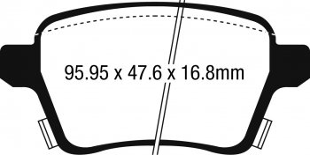 DP22250 EBC Brakes Greenstuff тормозные колодки зад OPEL / VAUXHALL ADAM, Corsa (E) выпуска 2014-2019 года