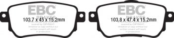 DPX2219 EBC Brakes Ultimax2 Тормозные колодки зад BMW X4 (G02), X5 (E53), X5 (E70); NISSAN Leaf выпуска 2014 — 2022 года