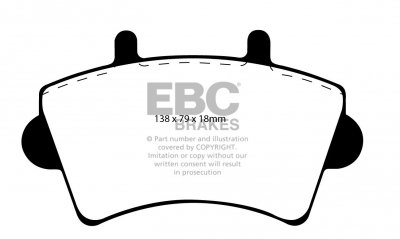 DPC1386 EBC Heavy Duty Carbon колодки перед NISSAN, OPEL, RENAULT, VAUXHALL 