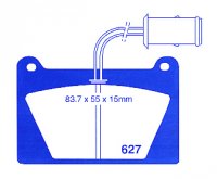 DP5627NDX EBC Brakes колодки тормозные перед AUSTIN Metro, Mini; MARLIN Sportster; MG Metro; MORRIS Mini; ONYX Bobcat 4; RELIANT Scimitar