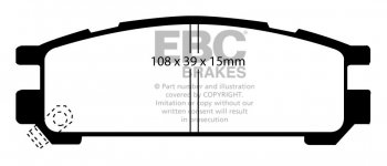 DP9821 EBC Brakes Orangestuff Тормозные колодки зад MORGAN 4/4, +4+; SUBARU Impreza, Legacy, SVX выпуск 1964-1999 года