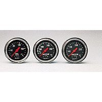 2" датчик температура воды, 120-240`F 12' TUBING, MECH AUTO METER #2433 2433 Traditional Chrome Mechanical Water Temperature Gauge