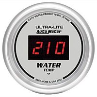 2-1/16" датчик температура воды, 0- 340`F, DIGITAL SILVER AUTO METER #6537