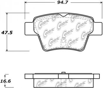 102.16210 Тормозные колодки C-TEK Metallic PEUGEOT зад 