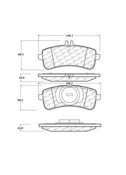 104.16690 Тормозные колодки Posi-Quiet Metallic MERCEDES-BENZ зад. 