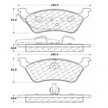 105.08580 Тормозные колодки Posi-Quiet Ceramic CHRYSLER 