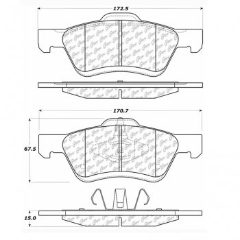 105.10470 Тормозные колодки Posi-Quiet Ceramic FORD, MAZDA 