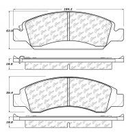 105.13630 Тормозные колодки Posi-Quiet Ceramic CADILLAC, CHEVROLET, GMC, PORSCHE перед
