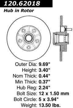 Передний тормозной диск - с перфорацией и насечками PONTIAC PDS.62018 Выпуска 1984-1987 года