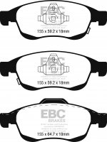 DP22247 EBC Brakes Greenstuff тормозные колодки перед. FIAT 500; JEEP Renegade