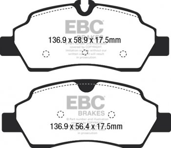 DPX2222 EBC Brakes Ultimax2 Тормозные колодки зад FORD Transit;  OPEL Insignia, Insignia Grand Sport; SUBARU Impreza выпуска 2013 — 2022 года