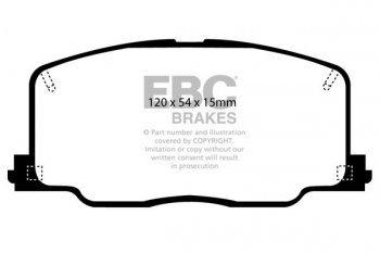 DP725 EBC Brakes Ultimax2 Тормозные колодки перед  TOYOTA Camry, Carina, Celica выпуска 1987-1993 года