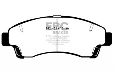 DP1189 EBC Brakes Ultimax2 Тормозные колодки перед  MAZDA B2500 выпуска 1996-1999 года