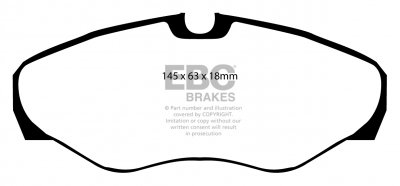 DPC1393 EBC Heavy Duty Carbon колодки перед NISSAN, OPEL, RENAULT, VAUXHALL 