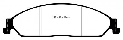 DP31511C EBC Brakes Redstuff Тормозные колодки FORD Fairlane, Fairmont, Falcon выпуска 2002-2016 года