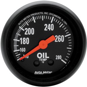 2" датчик температуры масла, 140-280`F, MECH, Z-SERIES AUTO METER #2609 Oil Temperature