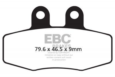 FA132 EBC BRAKES Organic тормозные колодки  KTM DXC, EXC, DXC, EXC, EGS, D-XC, E-XC, E-GS, D-XC, E-XC, T-XC, E-GS, EXC, EXC, EGS, LC4, LC-4, MX, MX, EXC, EGS; MAICO 250, 500, All; OSSA 500; PHB 500 1988-1998 года выпуска