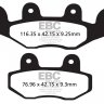 FA484R EBC BRAKES Organic тормозные колодки  CECTEK 500, 500i; PGO 500, BR; TGB X-Motion