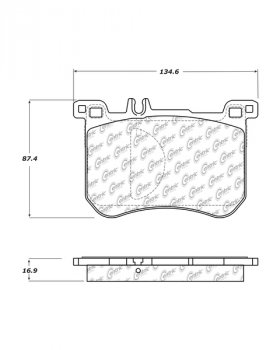 104.16700 Тормозные колодки Posi-Quiet Metallic MERCEDES-BENZ перед 