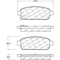 105.14681 Тормозные колодки Posi-Quiet Ceramic CADILLAC зад.