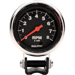 2-5/8" тахометр, 8,000 RPM, MINI, CHROME AUTO METER #2893 TachometerMini Tach