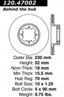 Передний тормозной диск - с перфорацией и насечками SUBARU PDS.47002