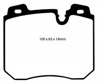 DP3886C EBC Brakes Redstuff Тормозные колодки BMW 7XX, 8XX, M5