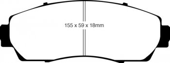 DP61743 EBC Brakes Greenstuff тормозные колодки перед. HONDA CR-V выпуска 2013-2022 года