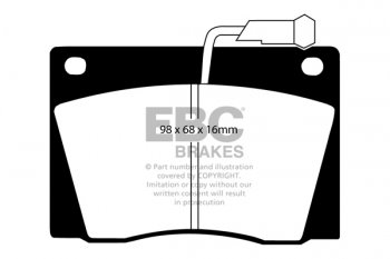 DP315 EBC Brakes Ultimax2 Тормозные колодки перед  ROVER P6 выпуска 1969-1977 года