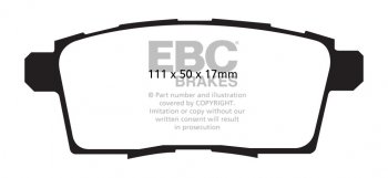 DP41795R EBC Brakes Yellowstuff Тормозные колодки зад AUDI Q2 quattro, Q3 (8U) выпуск 2011-2016 года