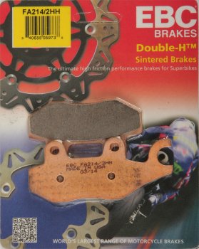 FA214/2HH EBC BRAKES Double-H™ тормозные колодки  TRIUMPH America, Bonneville, Bonneville, Bonneville, Daytona, Scrambler, Speed, Speedmaster, Speedtriple, Sprint, T595, Thruxton, Tiger 1997-2012 года выпуска