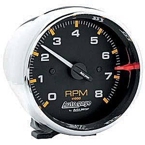 3-3/4" тахометр, 8,000 RPM, CHROME AUTO METER #2301 Tachometer