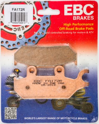 FA172R EBC BRAKES Organic тормозные колодки  YAMAHA XT, XTZ 1991-2003 года выпуска