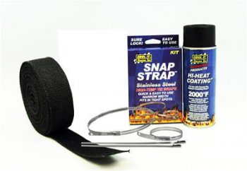 19122 Thermo-Tec Exhaust Insulating Wrap Kits 1 ролик черной ленты + 1 балончика краски (черный) +1 набора приспособлений для крепления ленты