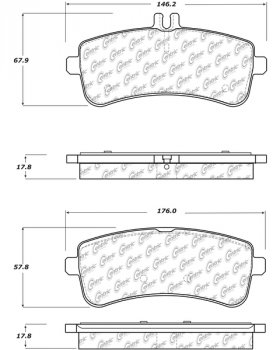 104.16810 Тормозные колодки Posi-Quiet Metallic MERCEDES-BENZ зад. 