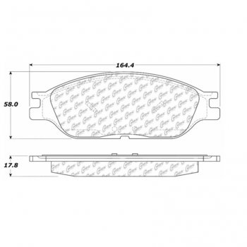 104.08030 Тормозные колодки Posi-Quiet Metallic 