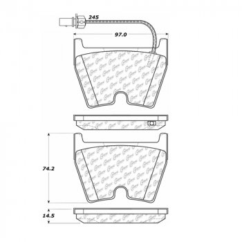 104.10290 Тормозные колодки Posi-Quiet Metallic AUDI, LAMBORGHINI перед 