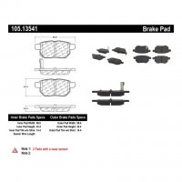 105.13541 Тормозные колодки Posi-Quiet Ceramic PONTIAC, TOYOTA зад.