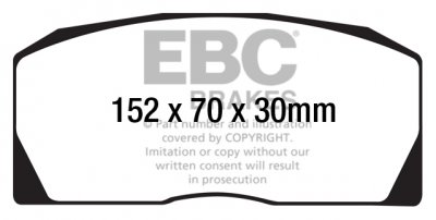 DPX2051 EBC Brakes Ultimax2 Тормозные колодки зад TOYOTA Verso выпуска 2009 — 2022 года