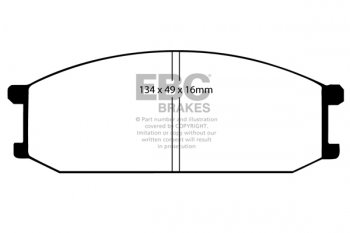 DP446 EBC Brakes Ultimax2 Тормозные колодки перед  MITSUBISHI L300 выпуска 1979-1981 года