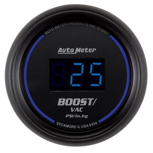 2-1/16" BOOST-VAC (давление наддува и разряжения), 30/30 DIGITAL, BLACK AUTO METER #6959 Vacuum / Boost