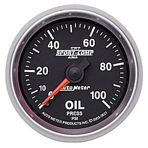 2-1/16" Давление масла, 0-100 PSI, MECH AUTO METER #3621 Oil Pressure