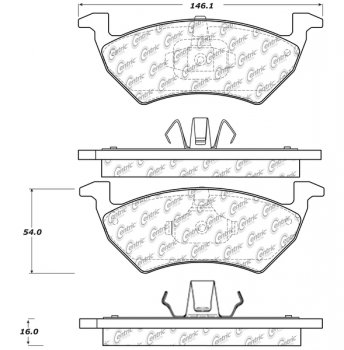 102.16410 Тормозные колодки C-TEK Metallic VOLKSWAGEN перед 