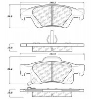 105.14980 Тормозные колодки Posi-Quiet Ceramic DODGE, JEEP зад.