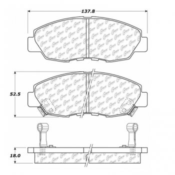 105.04650 Тормозные колодки Posi-Quiet Ceramic ACURA, HONDA ; ACURA/CL; HONDA/ACCORD