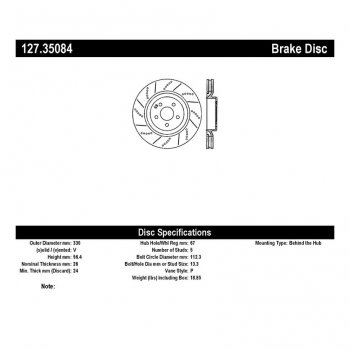 127.35084 Тормозные диски Premium MERCEDES-BENZ зад 